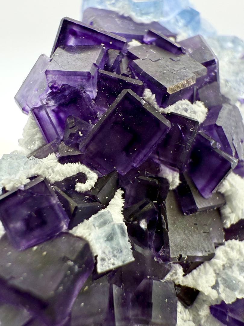 パープル　ブルーフローライト　浙江省産　蛍石　原石　鉱物標本　天然石