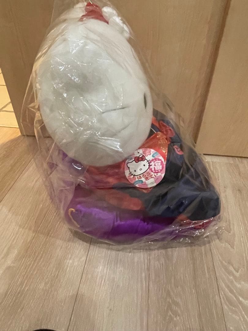 サンリオ　キティ　はろうきてぃ　レトロ　ぬいぐるみ　福まねき　着物　座布団　希少