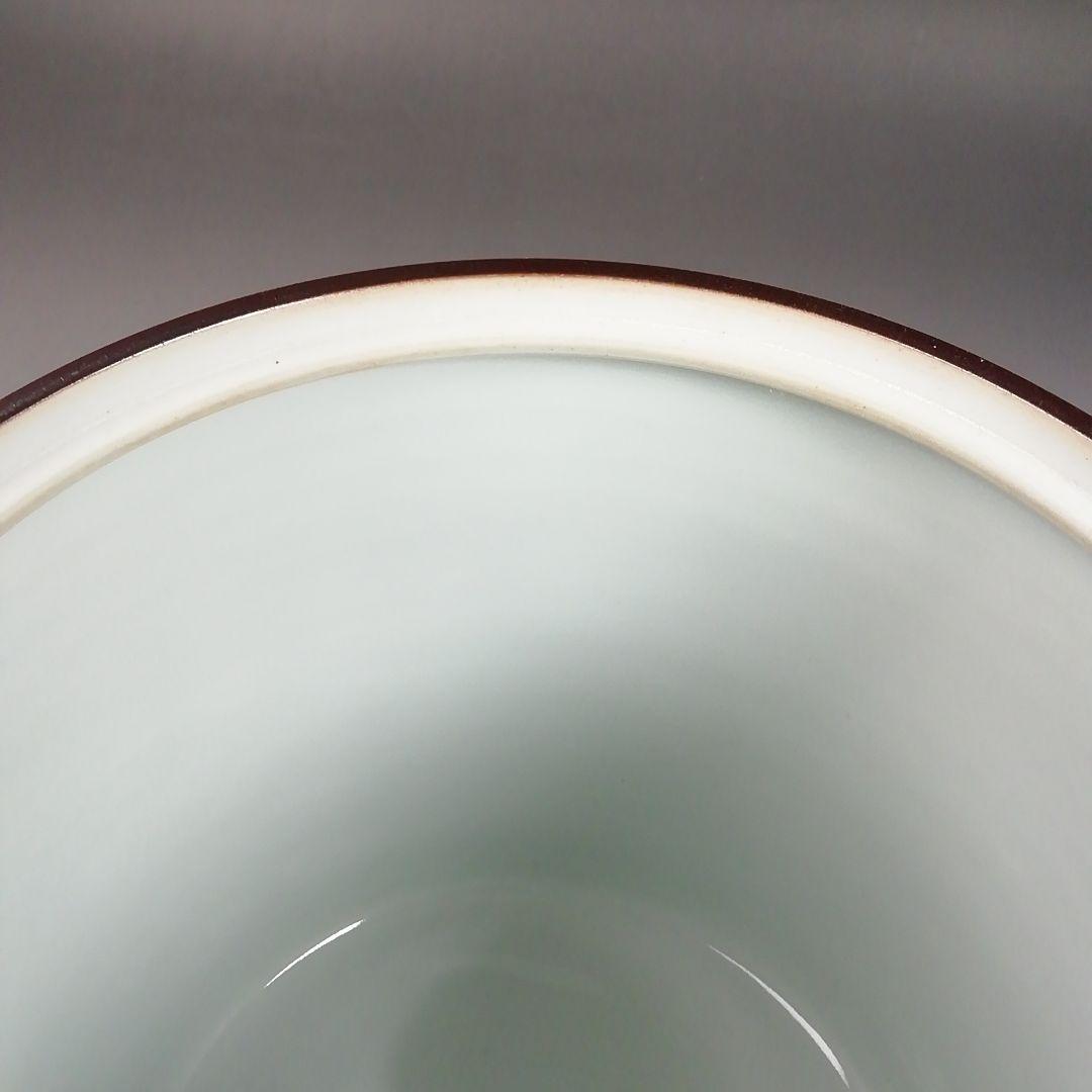 Ｗ１９０　水指　『祥瑞面取四君子画』『清閑寺窯　杉田祥平 造』　共箱　茶道具