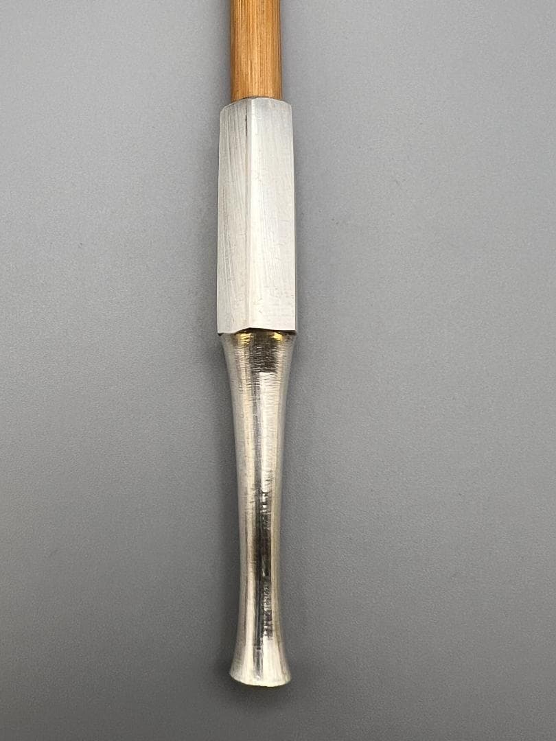 純銀製　純刻印　煙管　キセル　六角形　銀細工　アンティーク　重量約36g