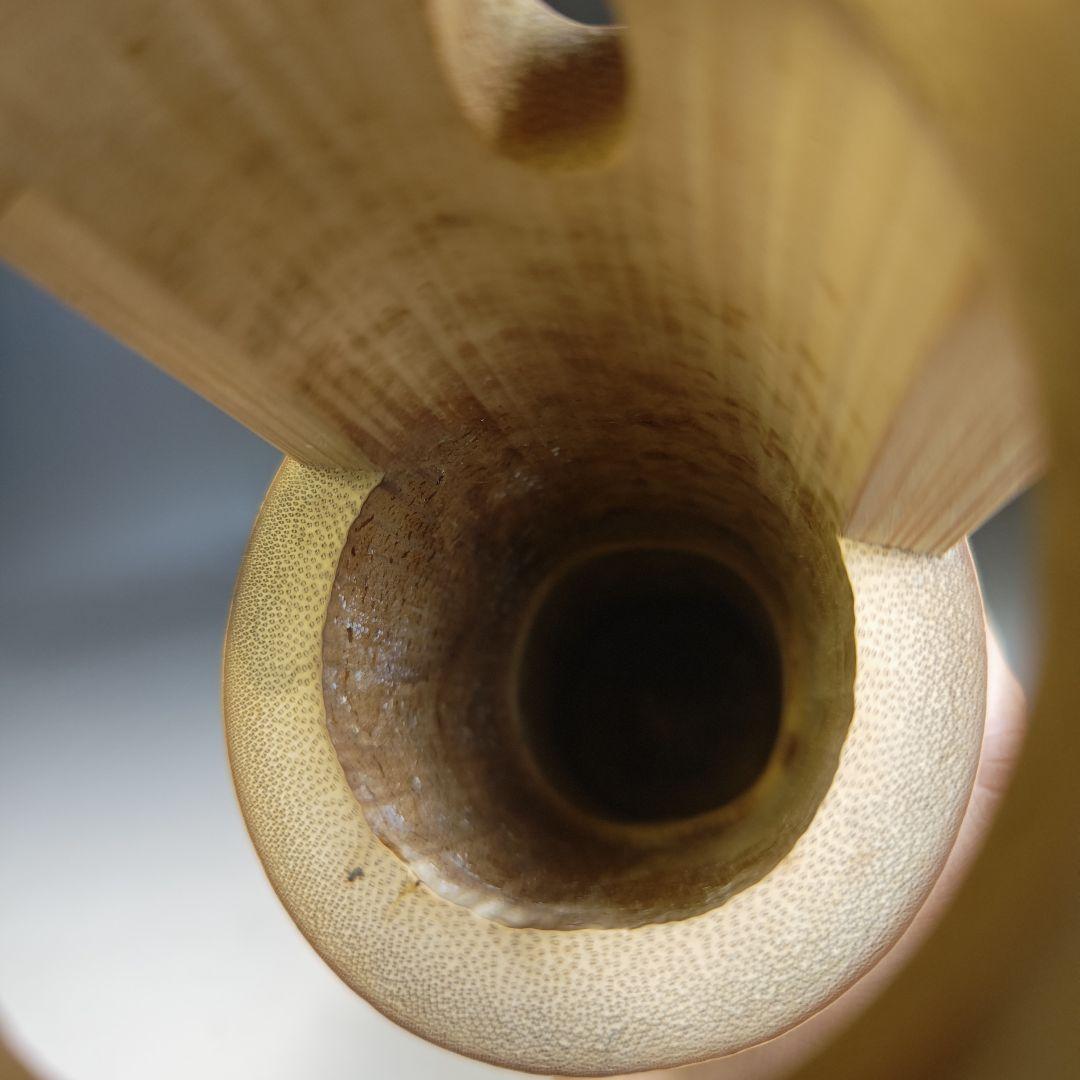 イ848 花入『竹林作』『一重切　竹花入　花器　共箱』茶道具　花瓶