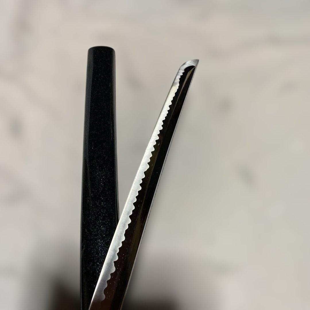 上級模造刀(下緒無し) 濃緑柄 菊花透し丸鍔 濃緑呂鞘