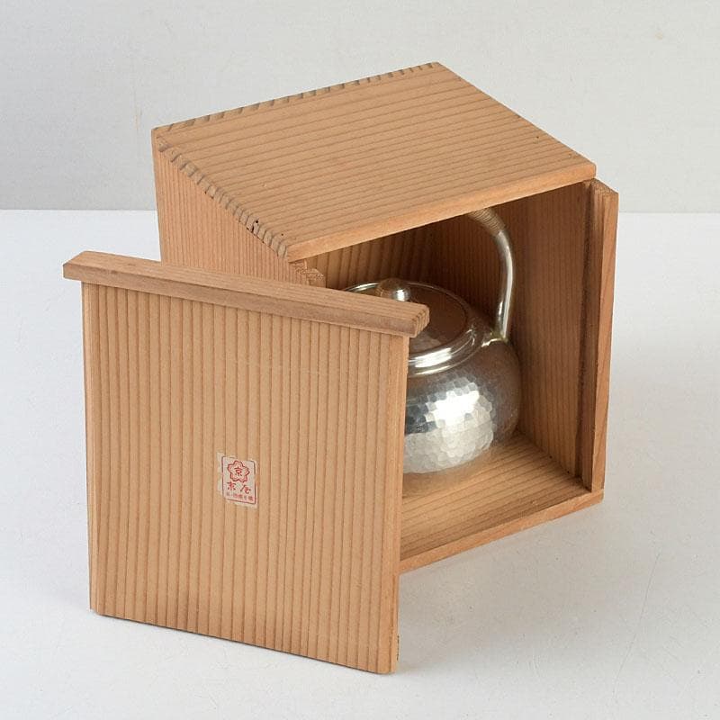 煎茶道具　京屋　本錫製　湯沸　やかん　共箱　M　9385