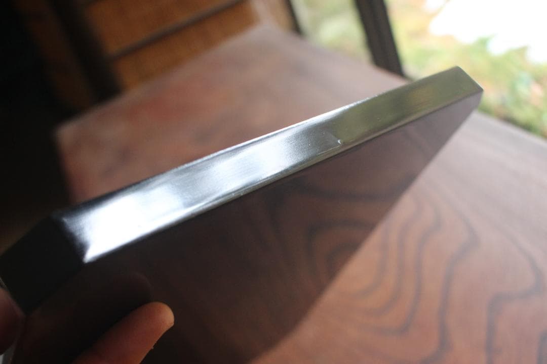 時代逸品！端正な黒漆に優美な木芙蓉文の映える隅切四方折敷（検京塗吉野塗お盆お膳