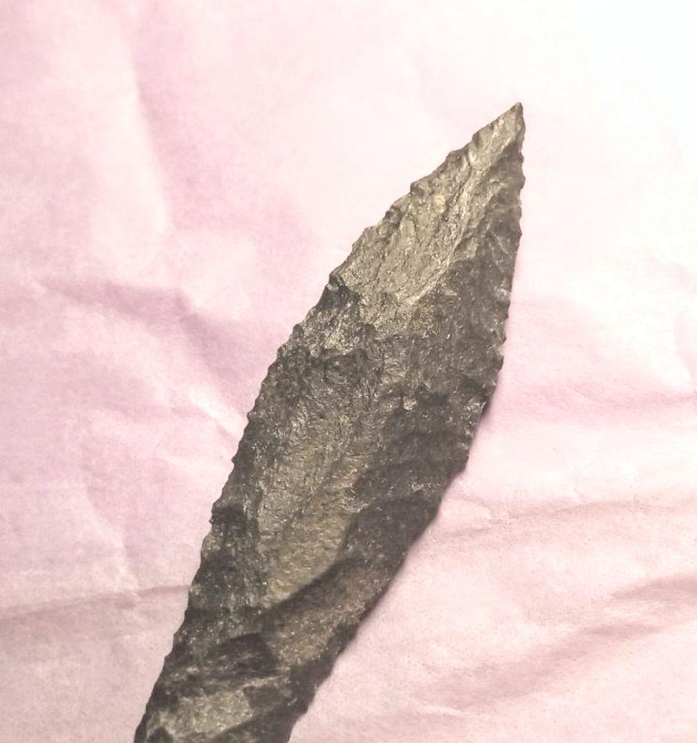 アイヌ仕様。Pro 有舌尖頭器 a 石器 サヌカイト 模写