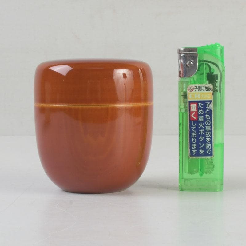 茶道具　飛騨春慶塗　中棗　箱付　V　9687