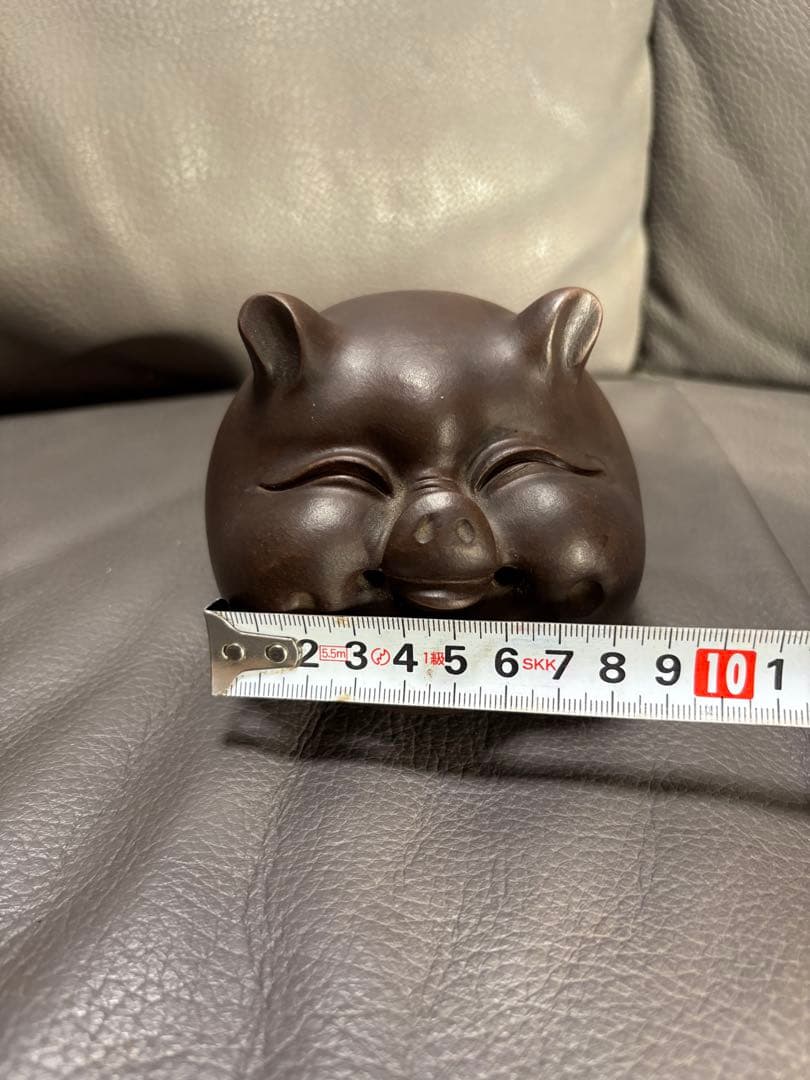 ブタ豚　置物　鈴