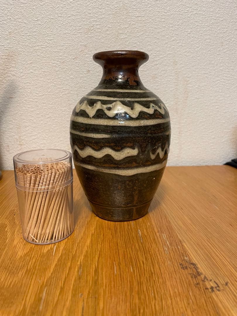 金城次郎　壺屋時代　波紋イッチン　徳利　花瓶　民藝　古民藝　民芸