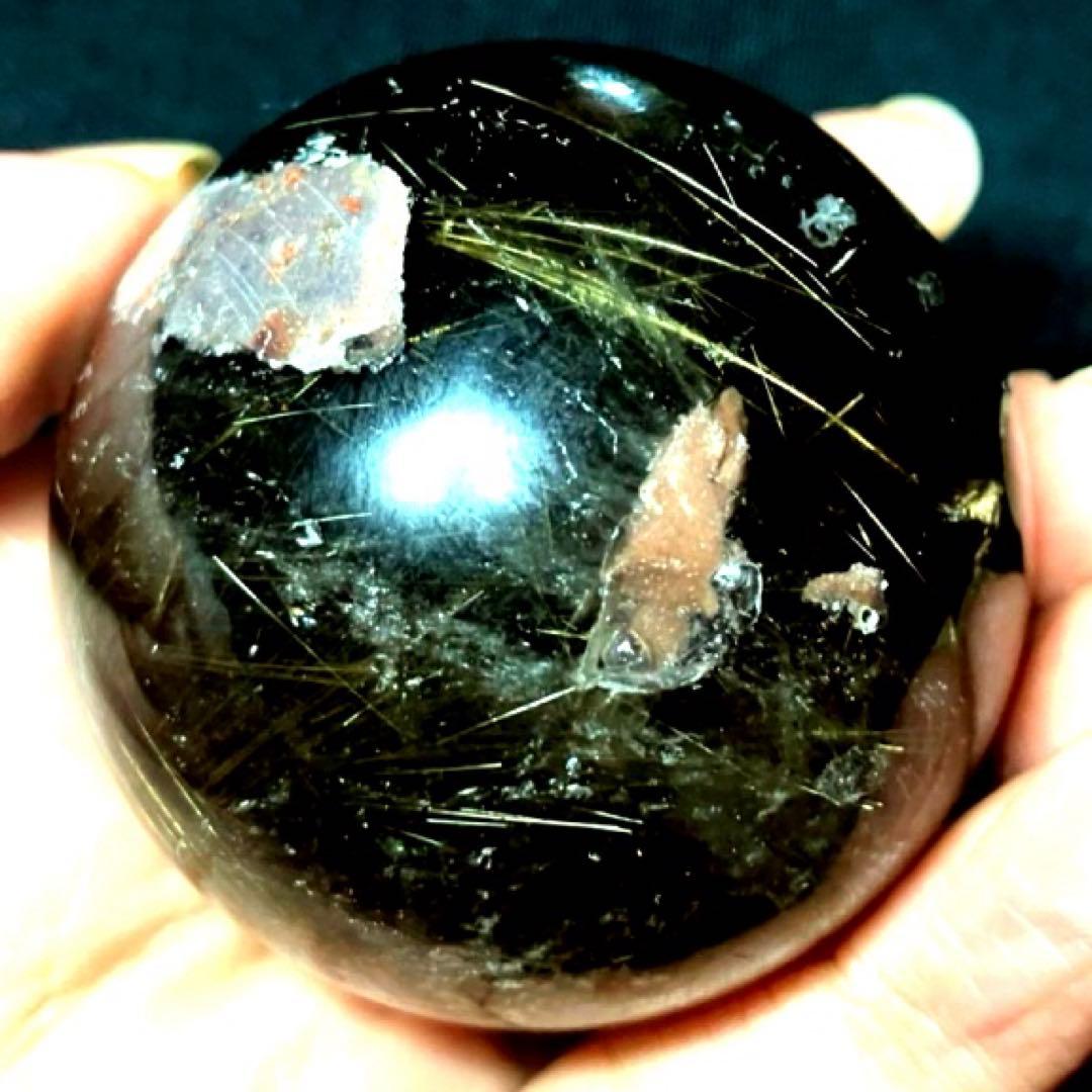 48mm ゴールドルチルクォーツ　金針水晶　パワーストーン