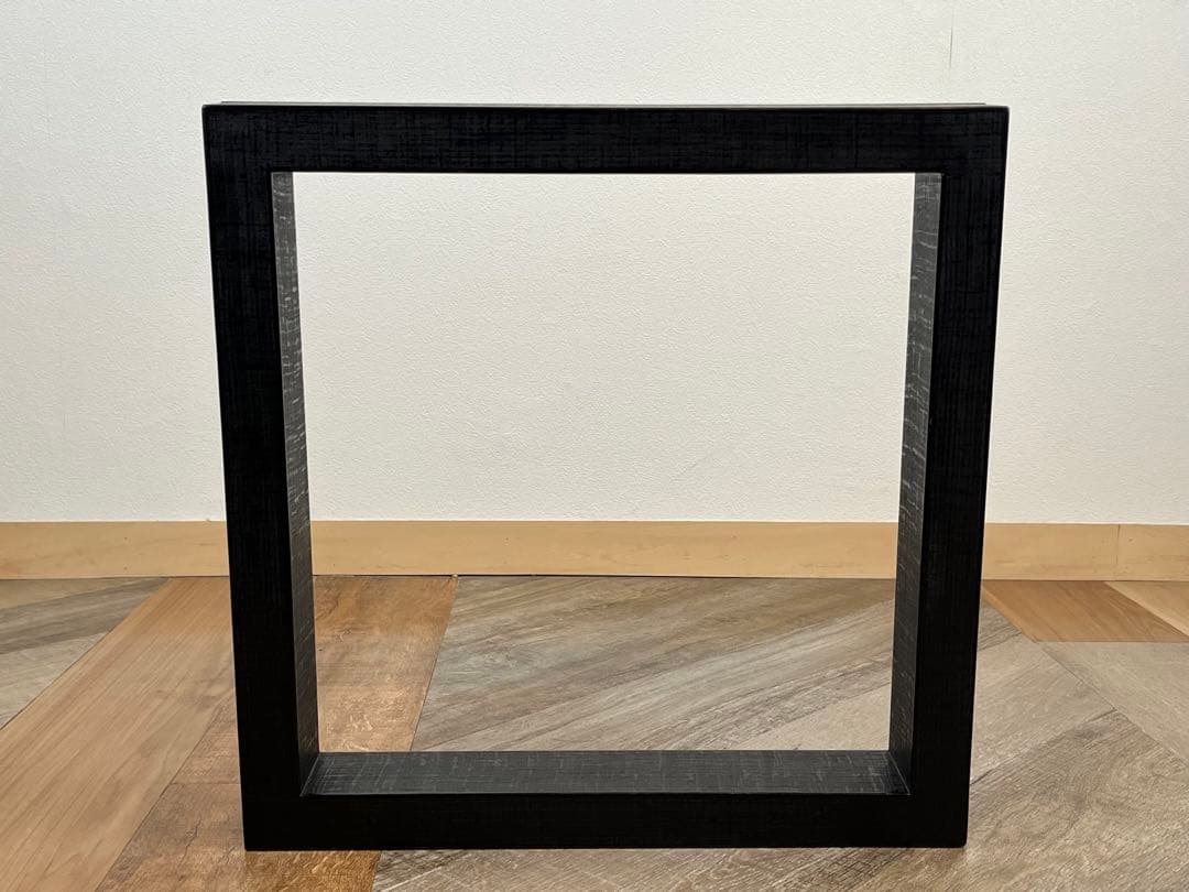 平安 上杉満樹 造 布摺漆 蒔絵 黒 炉縁 共箱 茶道具