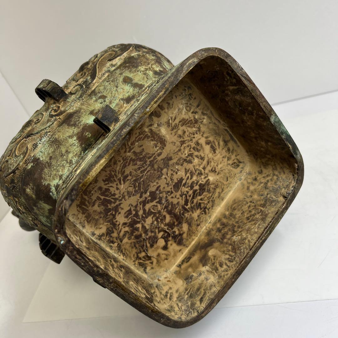 中国古玩　古銅大花瓶　6519g/高さ40㎝　東Y8-0128⑤トヒカ