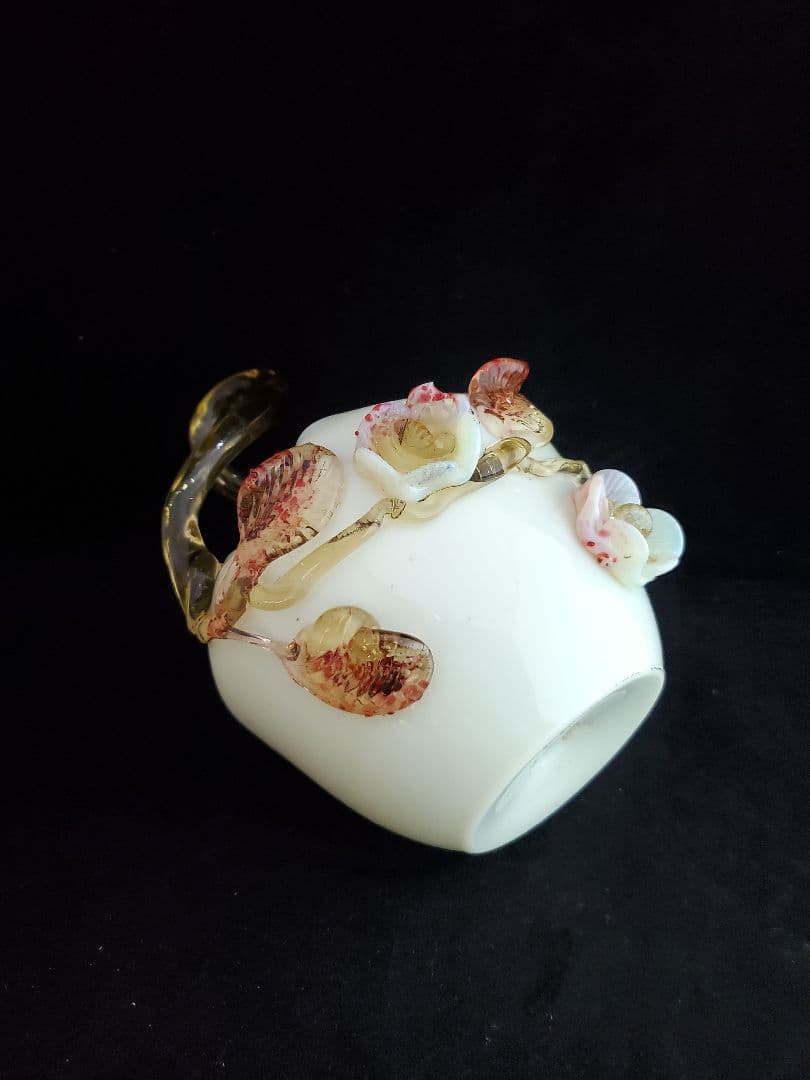 アンティーク ミルクガラス花瓶 19世紀前後 英国製