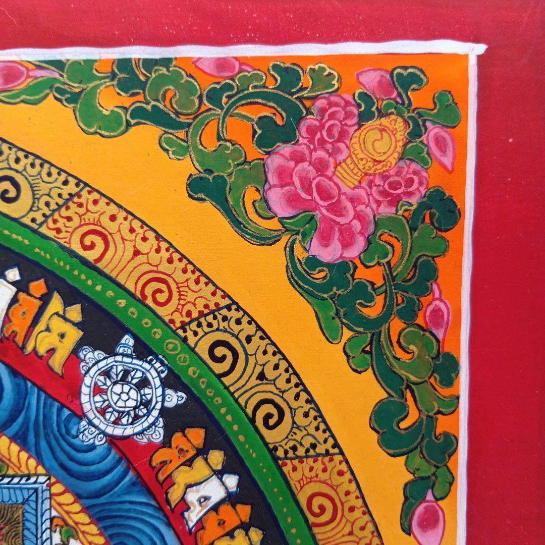 カーラチャクラ ・マンダラ　ネパール製　肉筆