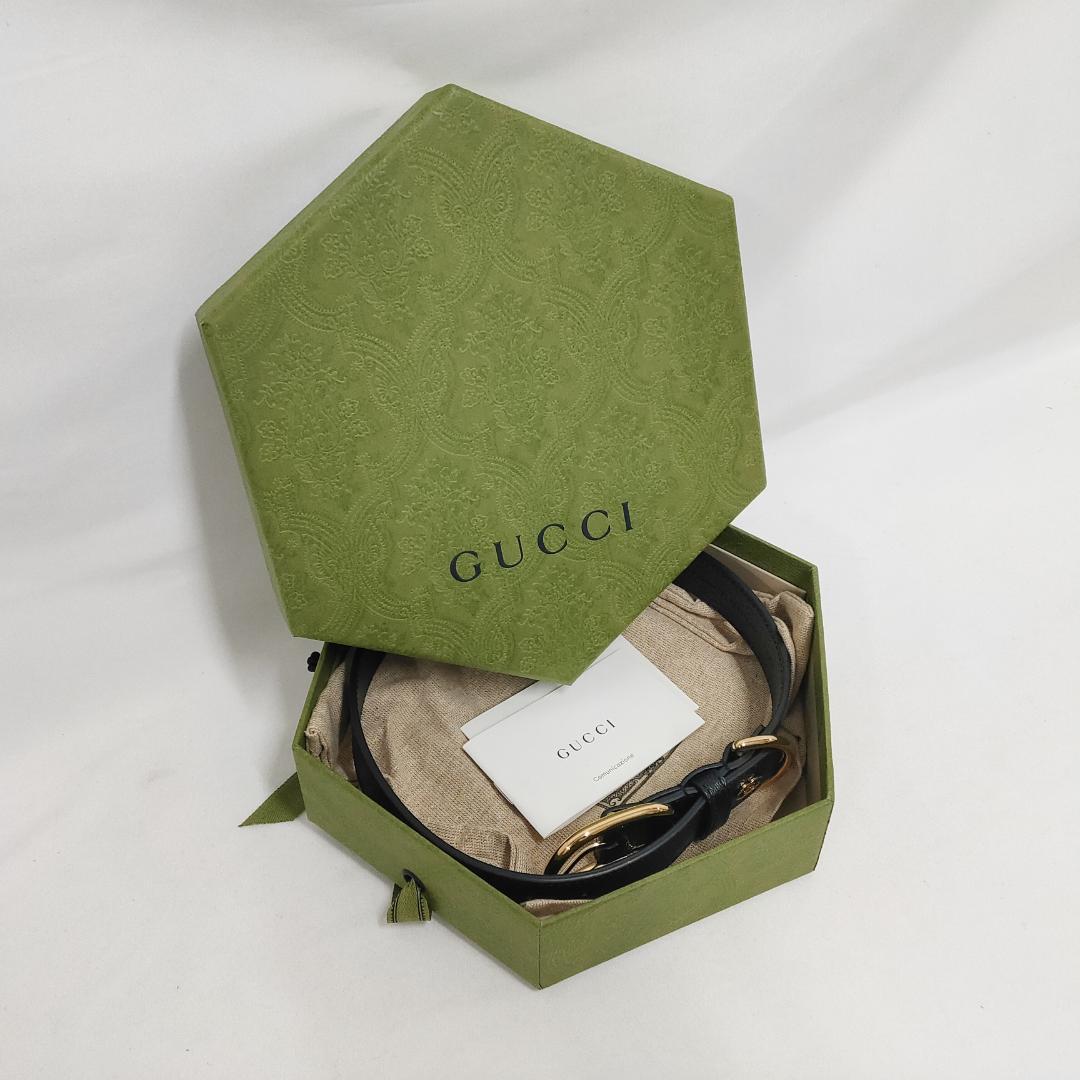 新品 未使用 グッチ インターロッキングG ペット カラーL中型犬～大型犬用首輪