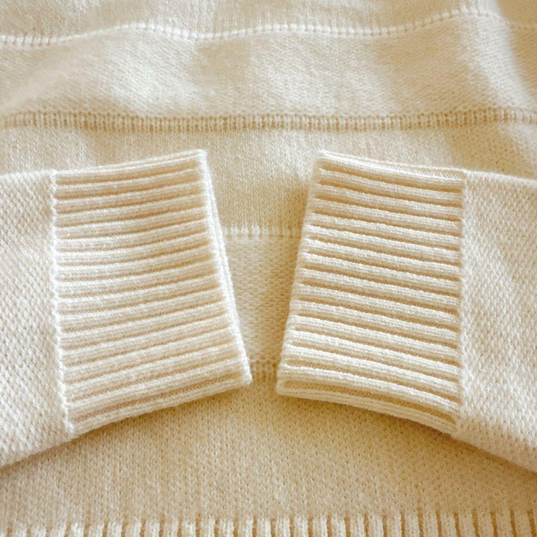 美品　パーリーゲイツ　ウール　カシミヤ フーディ　ニット　プルオーバー サイズ5