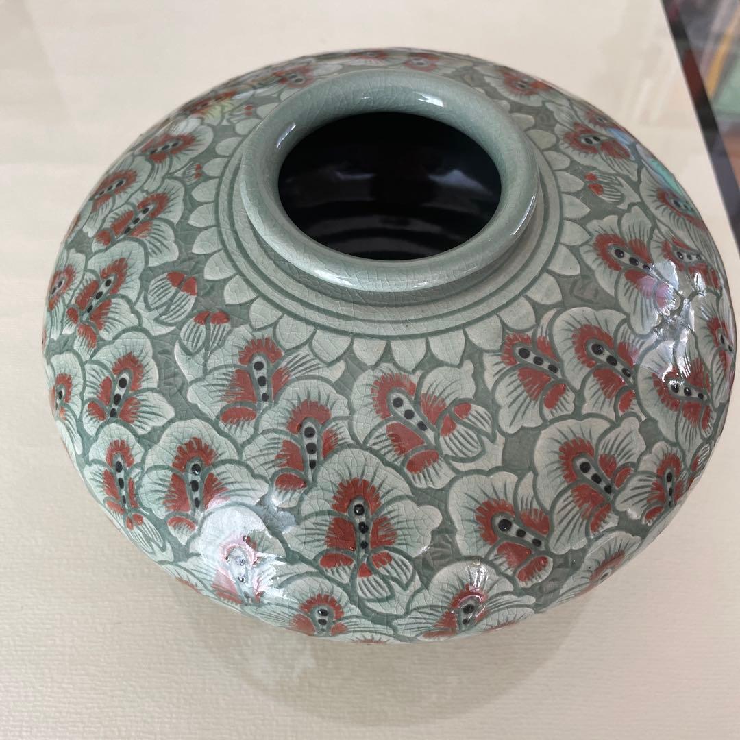 青磁　一峰　花瓶