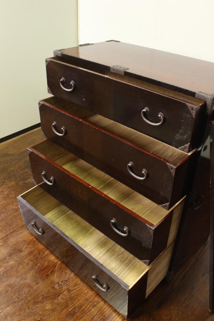 総桐！前棒付きの時代箪笥！古布/サイドボード/古民藝/和家具/古道具