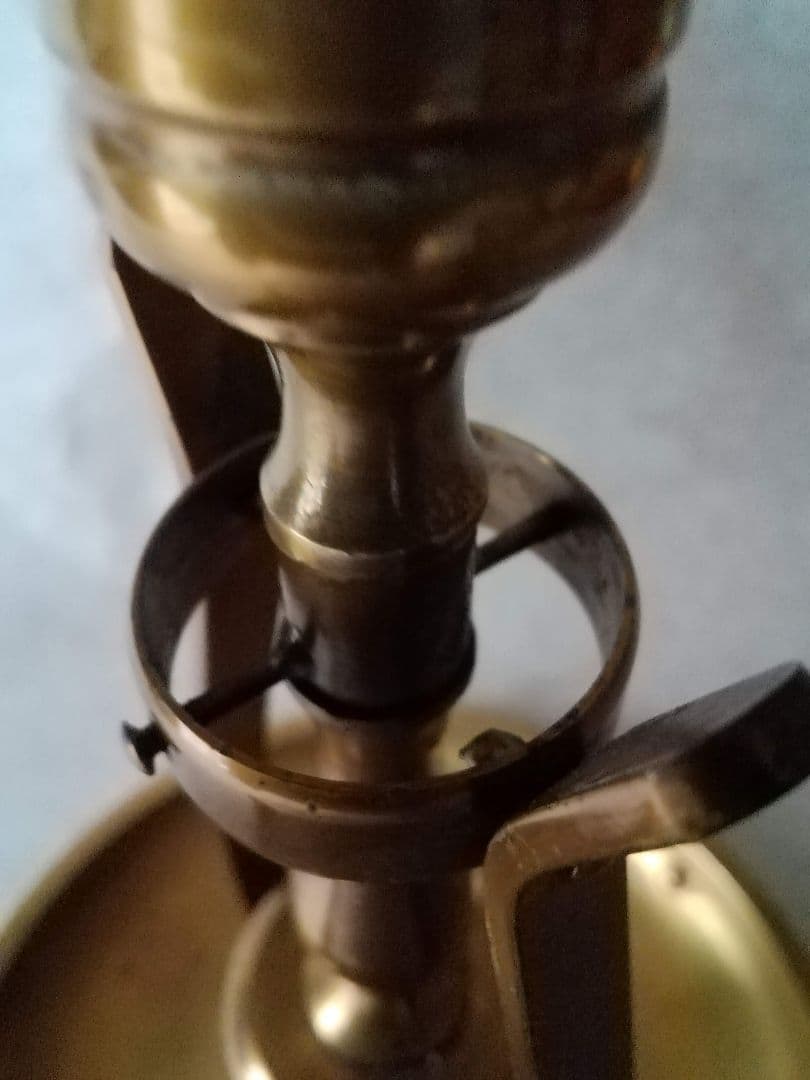 アンティーク　自在燭台持ち手付　真鍮製　フランス　船舶用　ロウソク立て　燭台