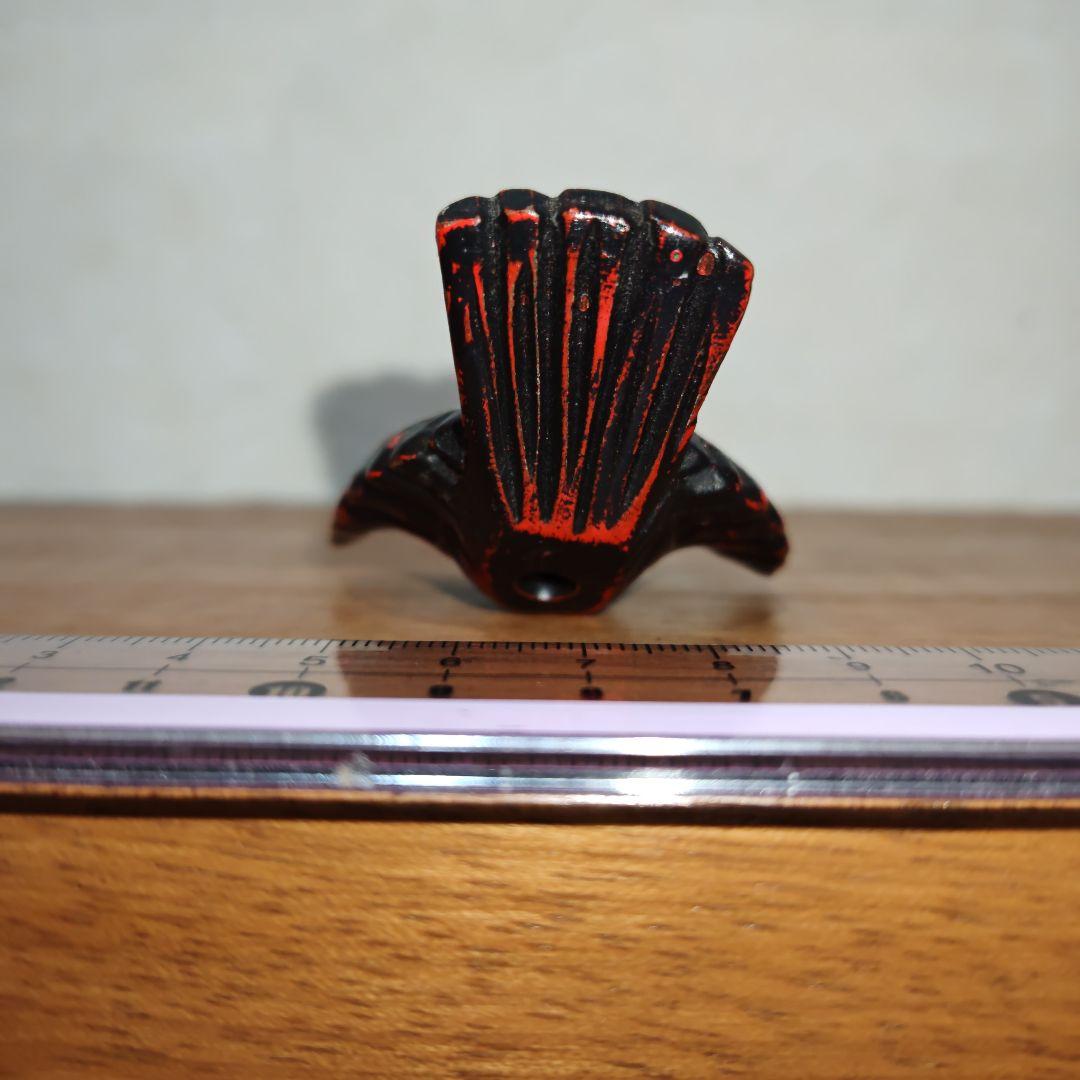 時代提物 極上木彫根付【福来雀】両羽根間約5.1cm 嘴尾間約6cm 重さ約8ｇ