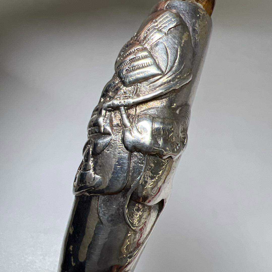 銀刻印　松流軒政輝　大キセル　163g 東Y8-0204☆2F