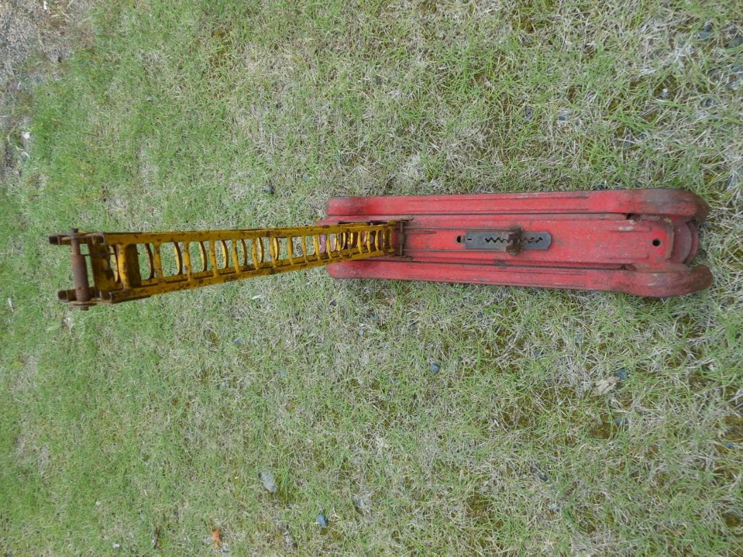 Kingsbury トイカー 赤 消防車 はしご車　ブリキ　おもちゃ