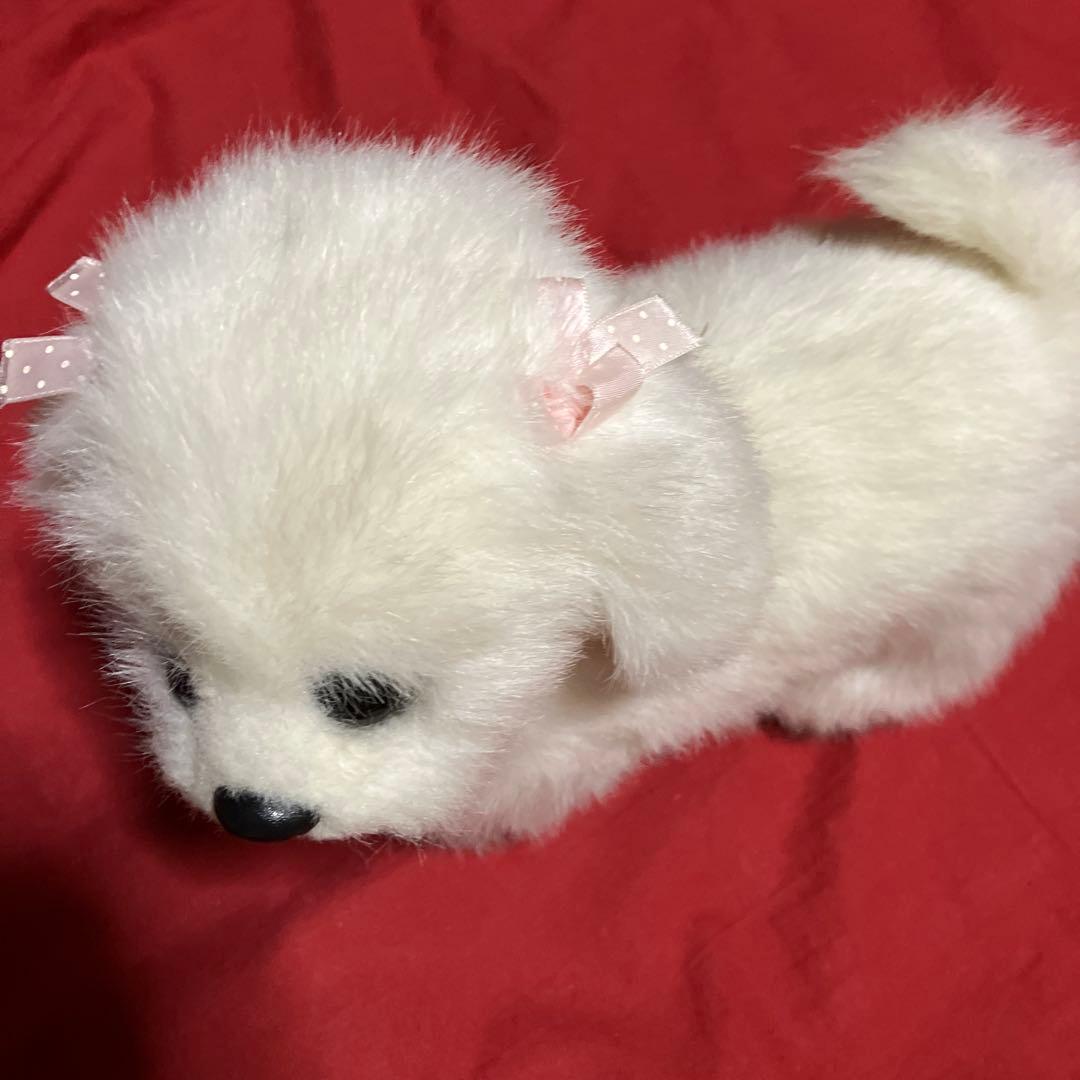 ぬいぐるみ犬　マルチーズ　リアル　白い犬　レトロぬいぐるみ