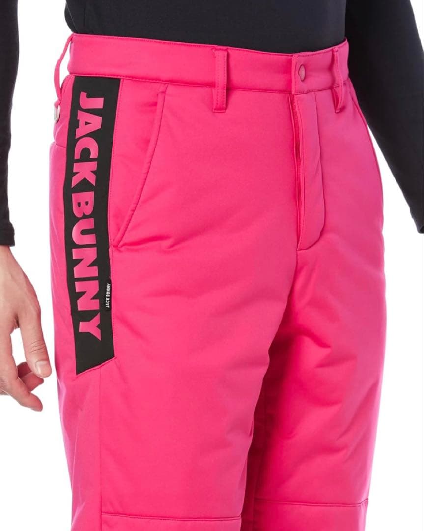 新品 パーリーゲイツ ジャックバニー PEスムース 中綿パンツ(6)LL/ピンク