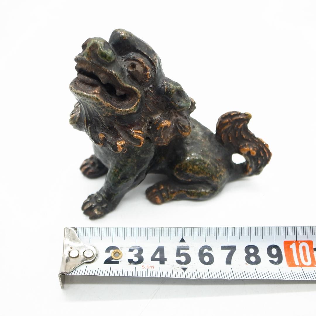 源内焼　獅子香炉　銘　鳩渓