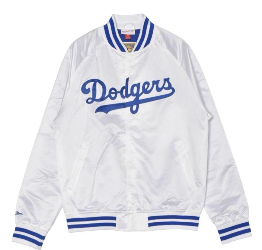 ドジャース スタジャン　ミッチェル＆ネス Dodgers L (XL相当) 白