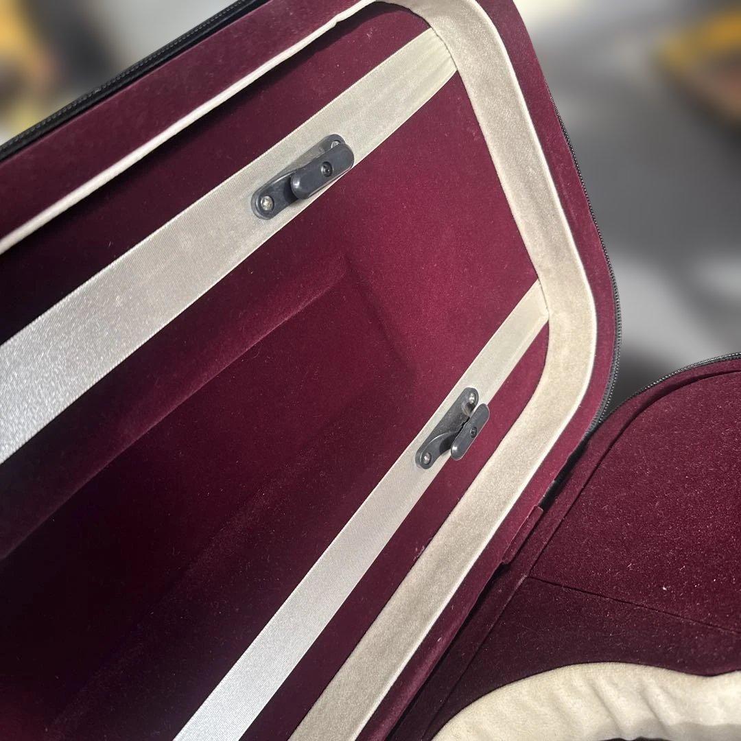 バイオリンケース 黒 ワインレッド内装