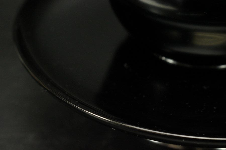 茶道具 油滴天目茶碗 塗り台 二件(ZE616)