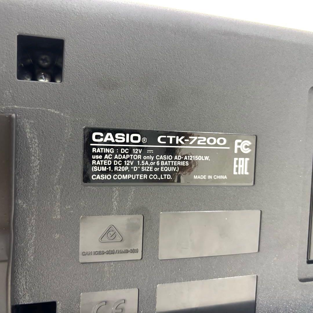 CASIO カシオ 電子ピアノ 61鍵 CTK-7200 ブラックキーボード