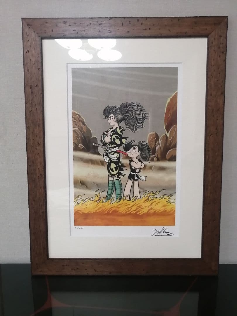 ★手塚治虫『どろろ』百鬼丸　複製原画。【保証書付き】かなり大きな作品です。