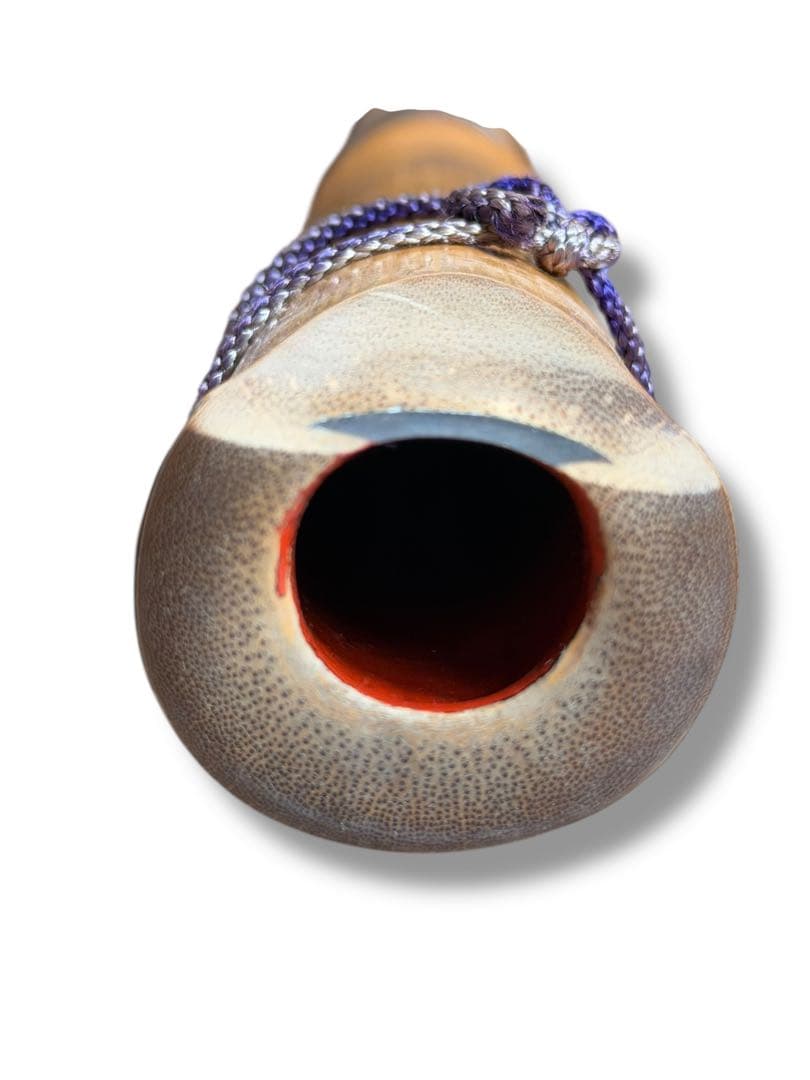 #尺八 一尺八寸管 在銘 5孔 2分割 和楽器 竹製　P-21