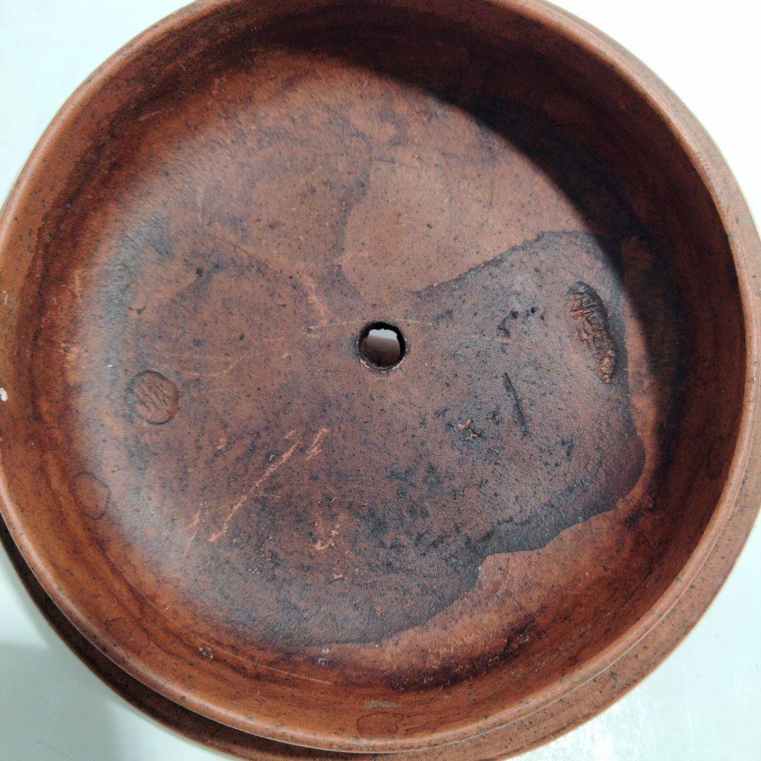 O85-13 中国古作 朱泥急須 在銘刻印有　D