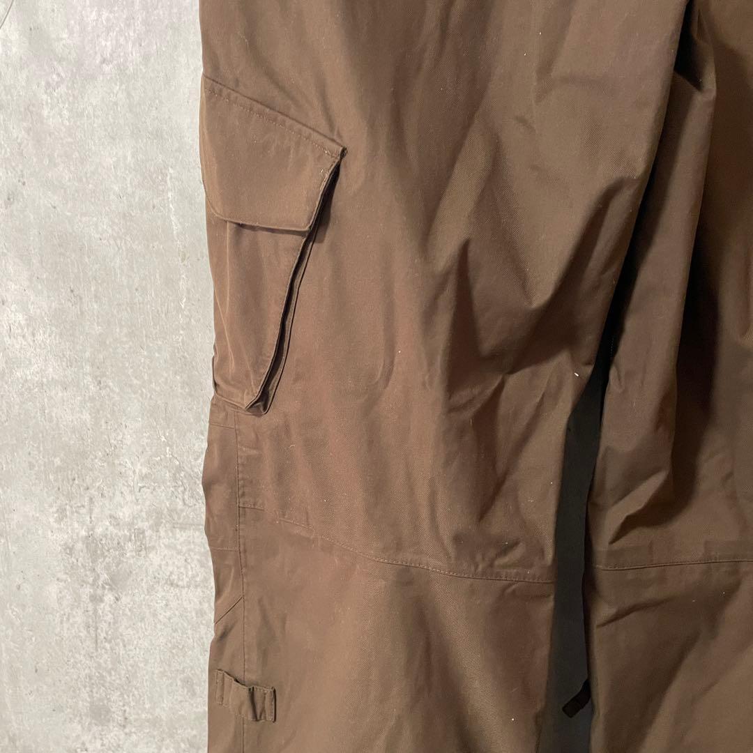 burtonバートンスキーパンツスノーボードウェアズボン下茶色ブラウン刺繍ロゴ