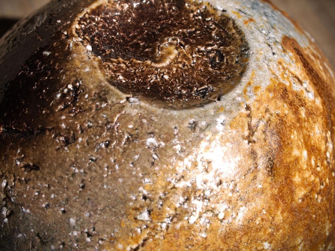 人気作家★大岩智之【師：隠崎隆一】★黒備前茶碗★共箱★コバルト