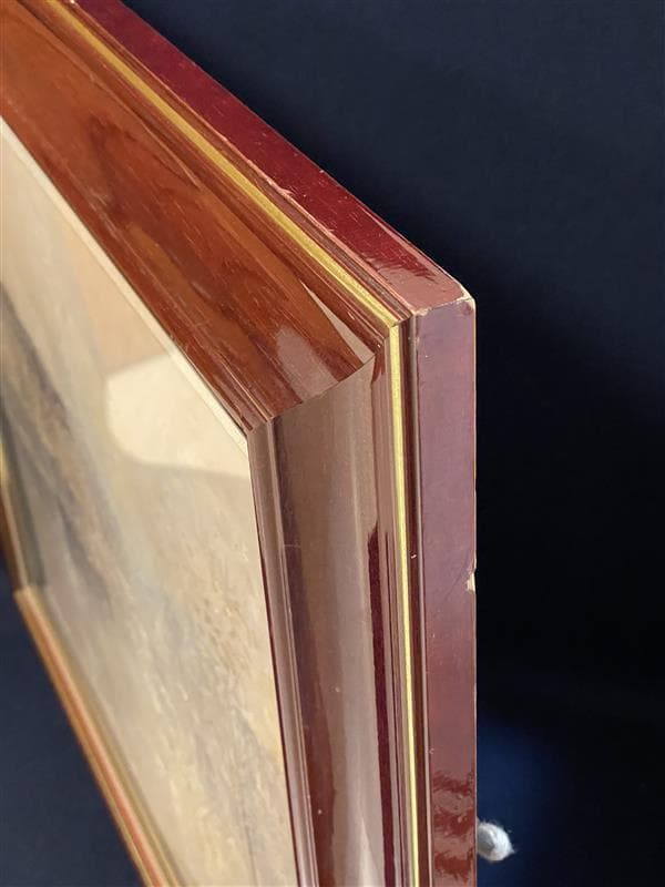 「真作」作者不明　風景画　油彩画　額装　サイン有り　F10号