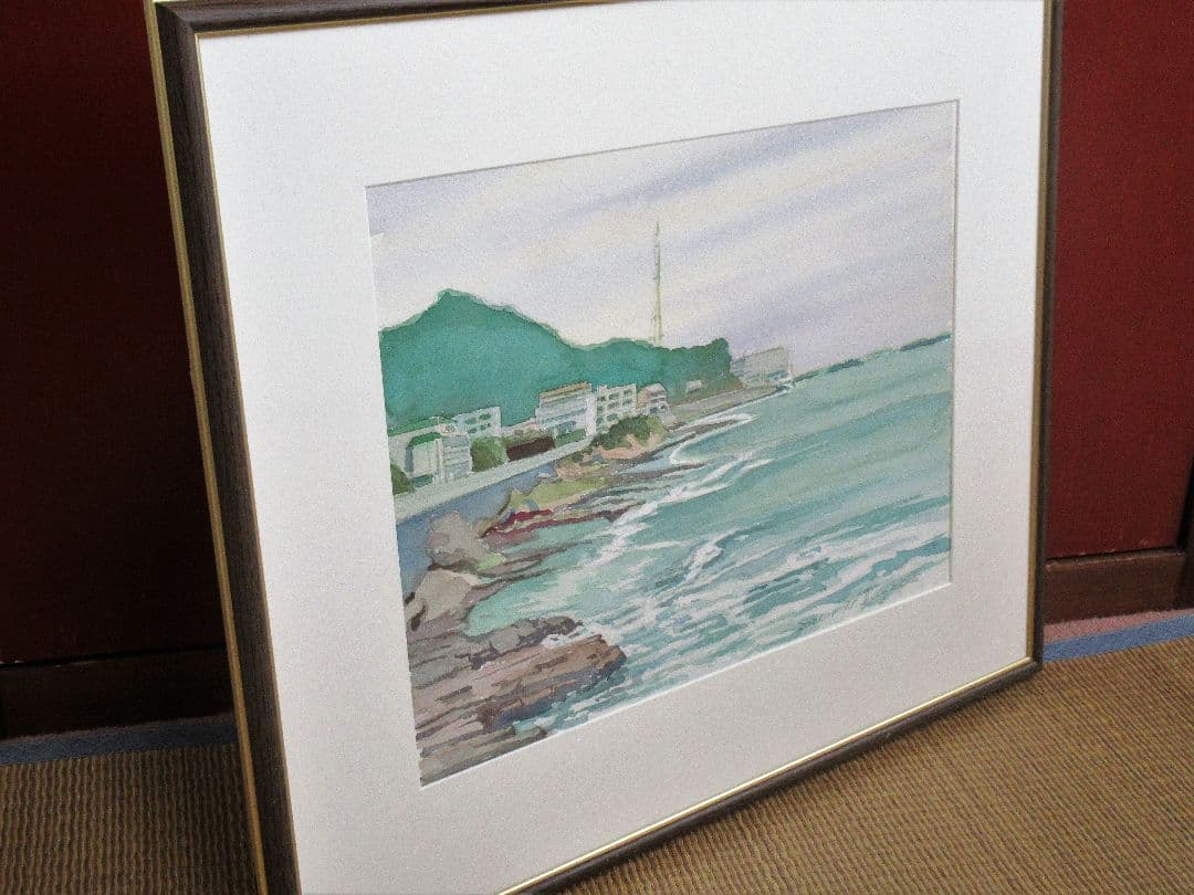 水彩画「海岸線」