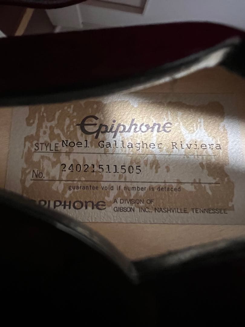 ギター Epiphone Riviera Noel Gallagher Wine Red