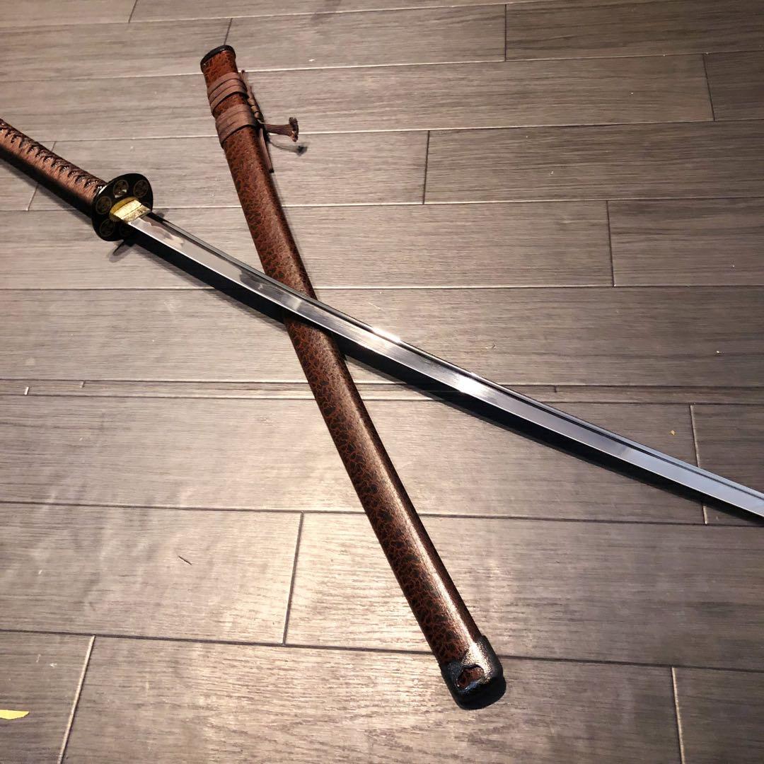 高級模造刀　刀　樋入り刀身　優波紋　本格居合刀