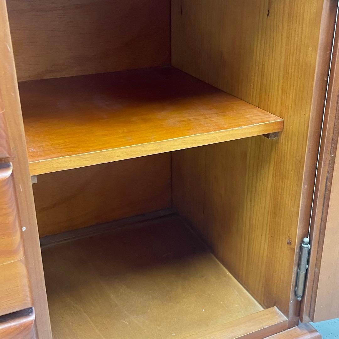 南欧風 タイルキャビネット 花柄 バレンシア調 サイドボード 収納家具