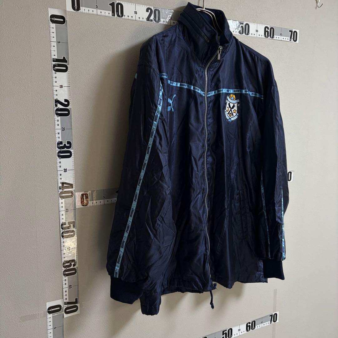 紺色プーマ PUMA 上下セット ジュビロ磐田 ナイロンジャケット L