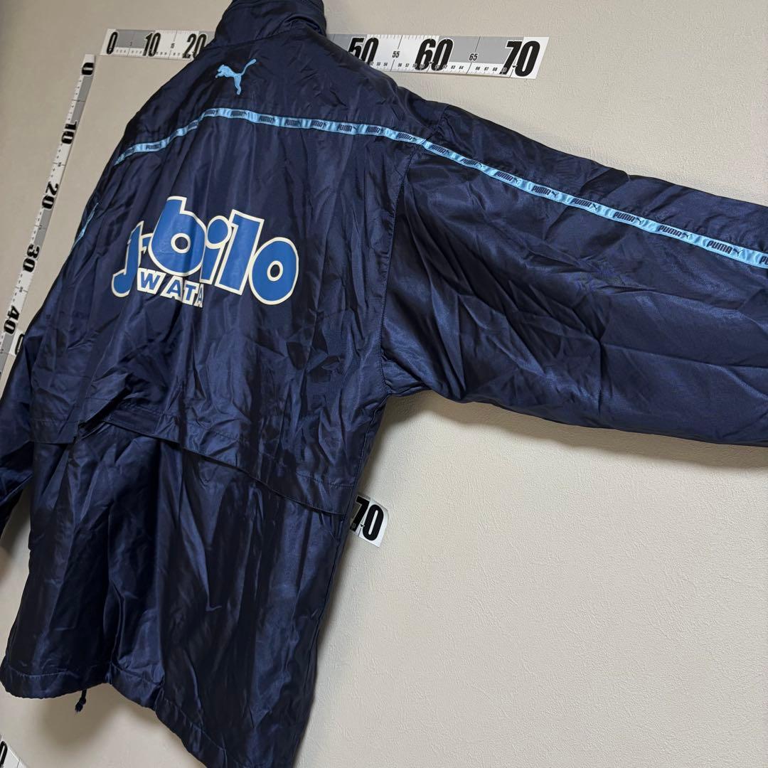 紺色プーマ PUMA 上下セット ジュビロ磐田 ナイロンジャケット L