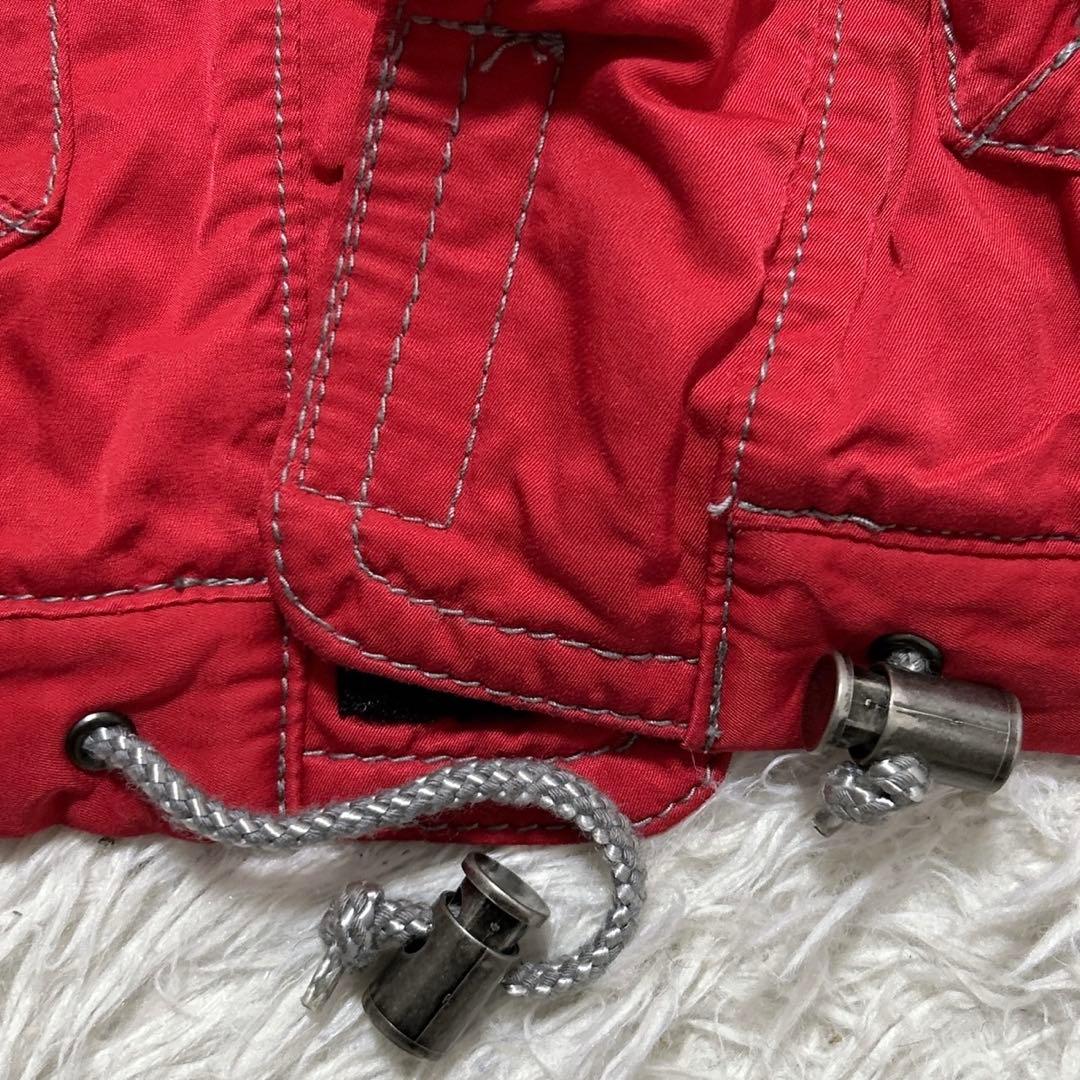 【2277】ellesse エレッセ　スキーウェア　ビッグプリント　イーグル　赤