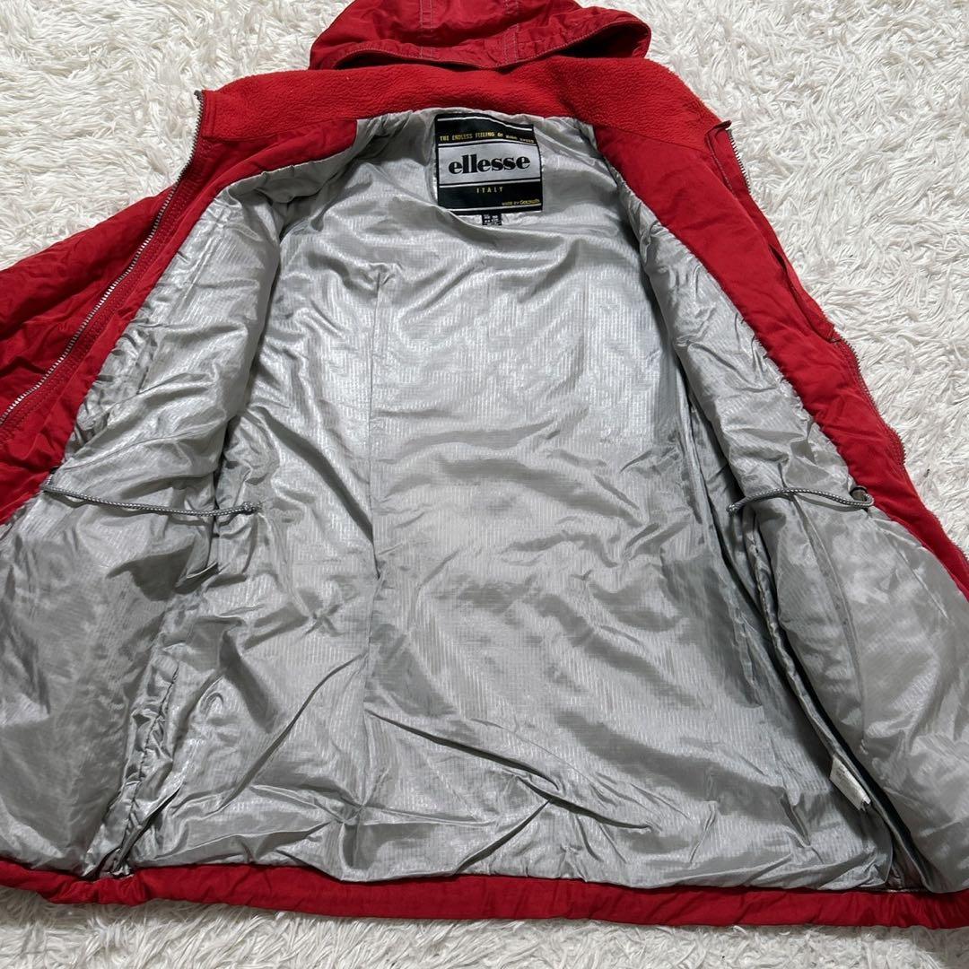 【2277】ellesse エレッセ　スキーウェア　ビッグプリント　イーグル　赤