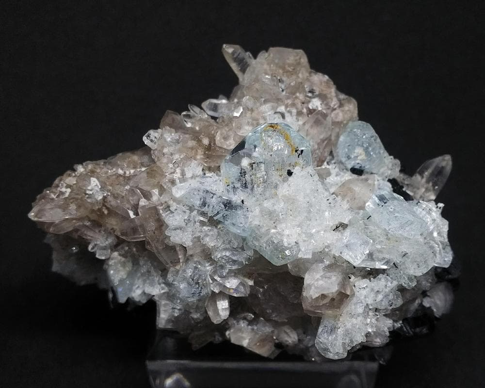 334 宝石質 クラスター アクアマリン スモーキークォーツ トルマリン