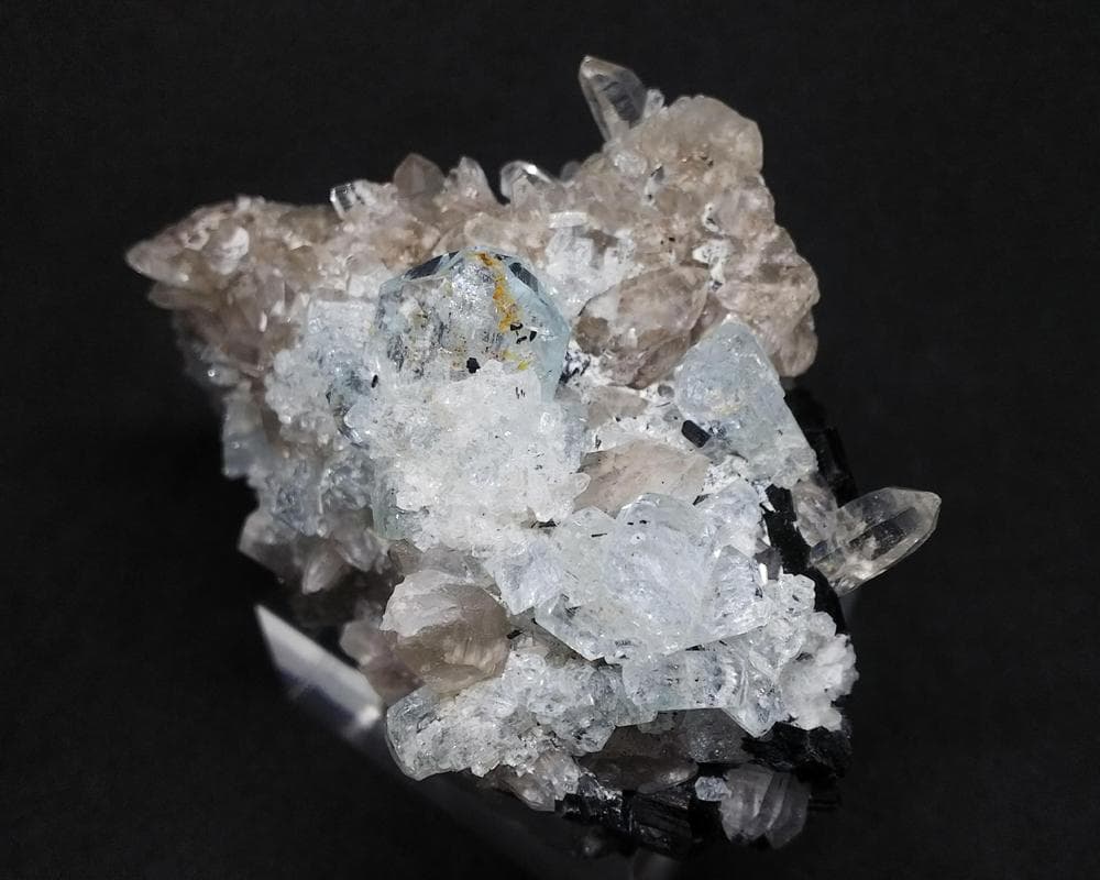 334 宝石質 クラスター アクアマリン スモーキークォーツ トルマリン