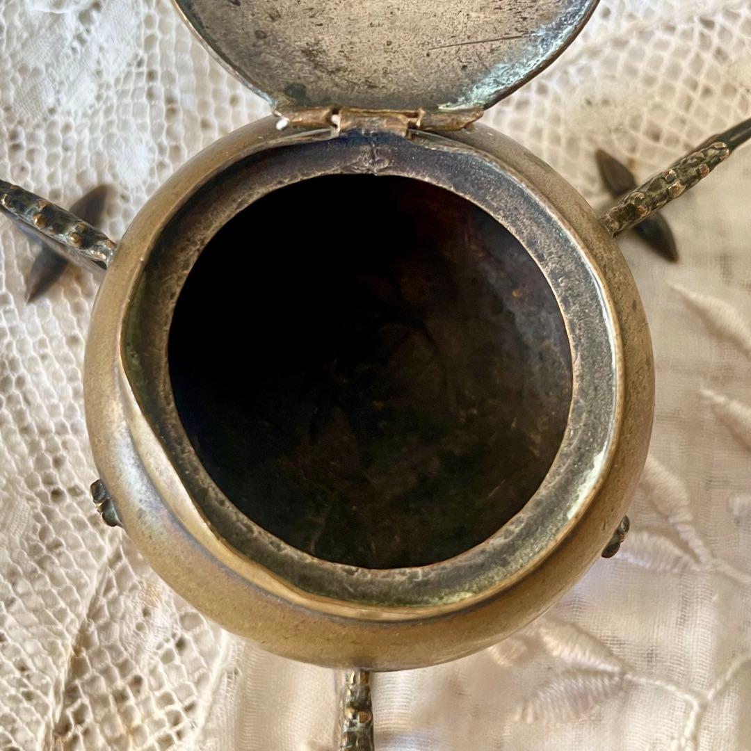 ブルターニュ エルミン紋章書斎用インクウェル インク壺 フランスアンティーク