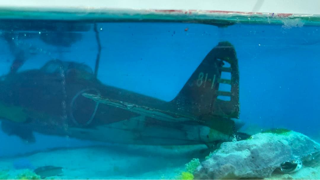 珊瑚の海に眠る零戦　レジン　ジオラマ